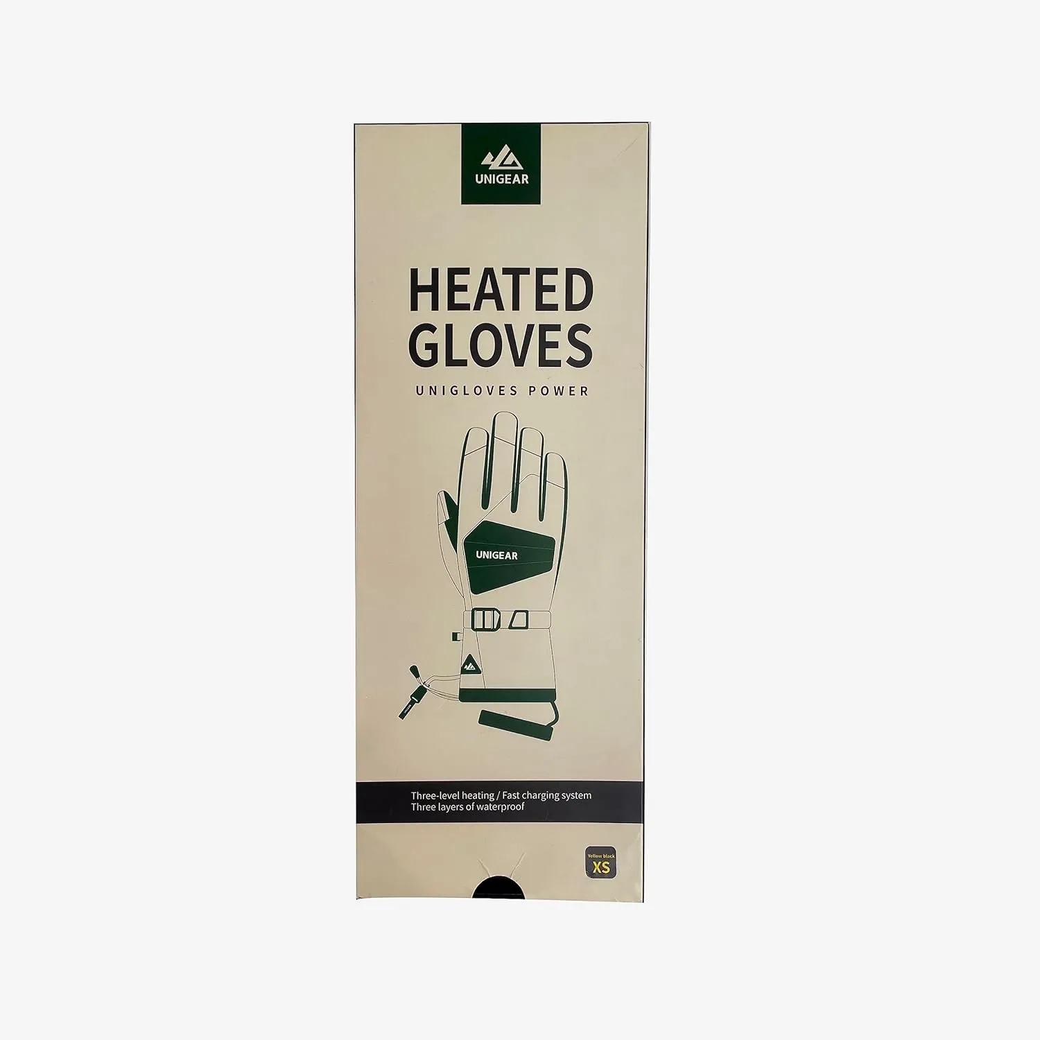 Unigear Rechargeable Heated Gloves for Men Women, 3 Heating Level Electric Battery Ski Gloves, Thinsulate Waterproof Winter Touchscreen Leather for Outdoor Work, Snowboarding, Raynauds