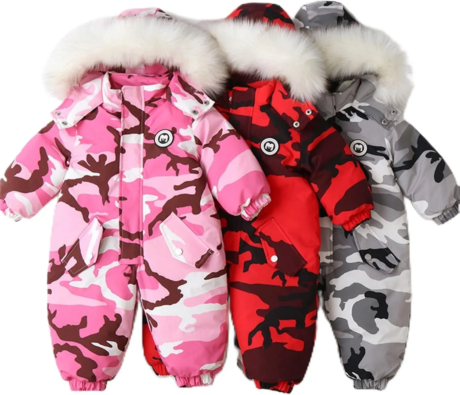 Unisex Baby Clothes Winter Camouflage Coats Cute Newborn Infant Jumpsuit Snowsuit Bodysuits Romper for Cold Winter
