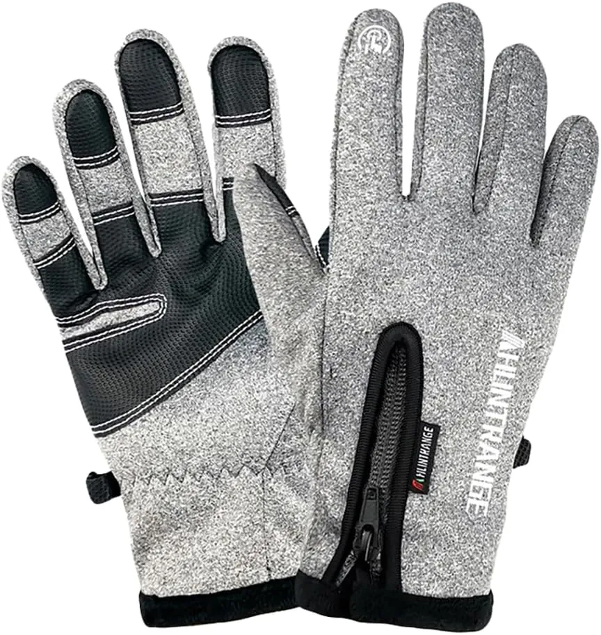 Unisex Wind/Waterproof Thermal Touchscreen Ski Gloves w/Zipper - Winter Riding