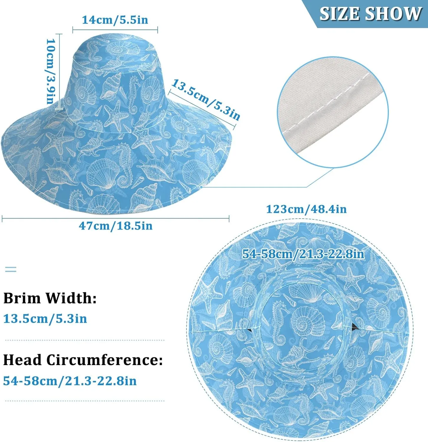 Wide Brim Hats Surfing Sun Hat Packable Visors for Women Floppy Beach Hat for UV Protection