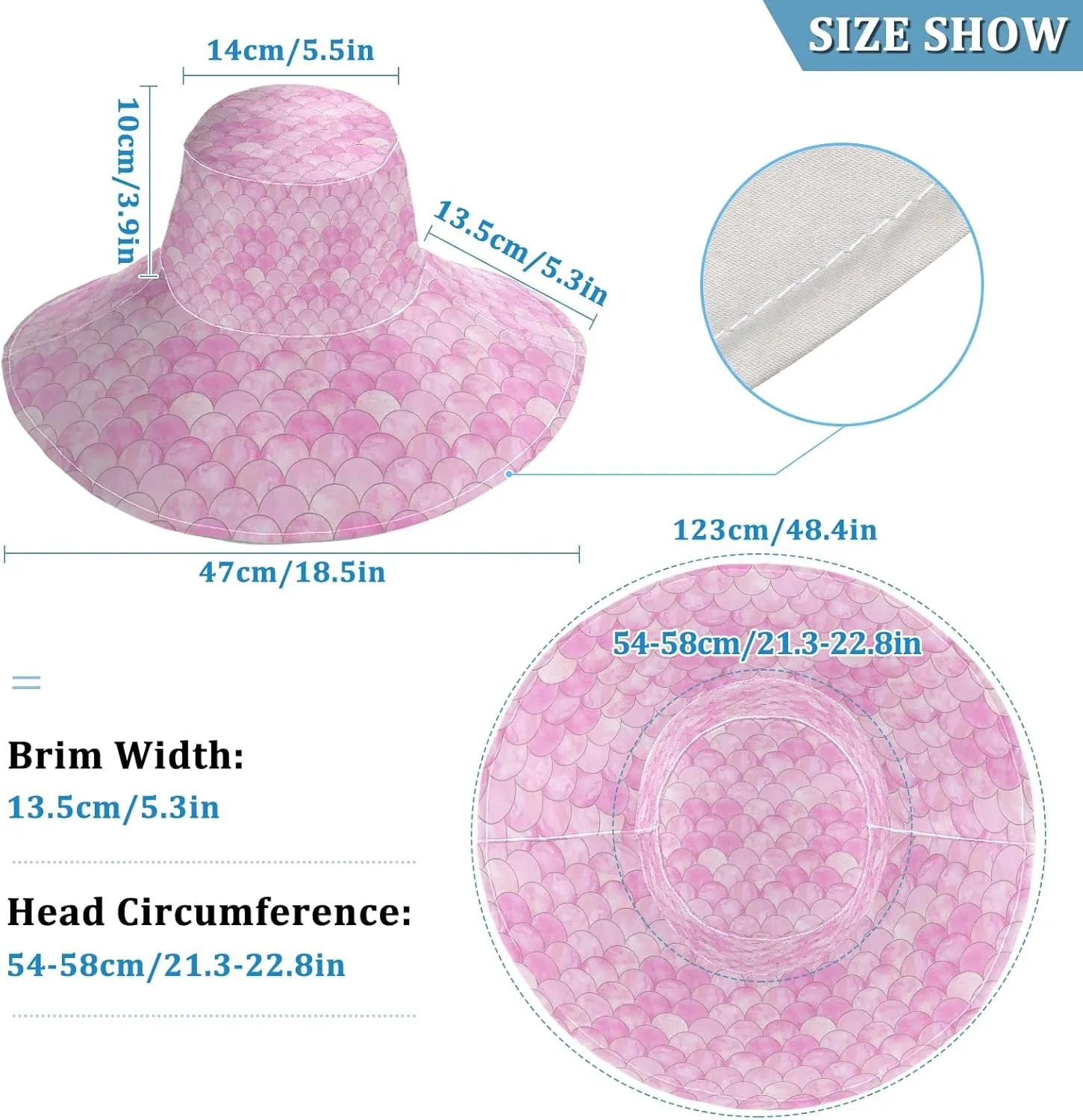 Wide Brim Hats Surfing Sun Hat Packable Visors for Women Floppy Beach Hat for UV Protection