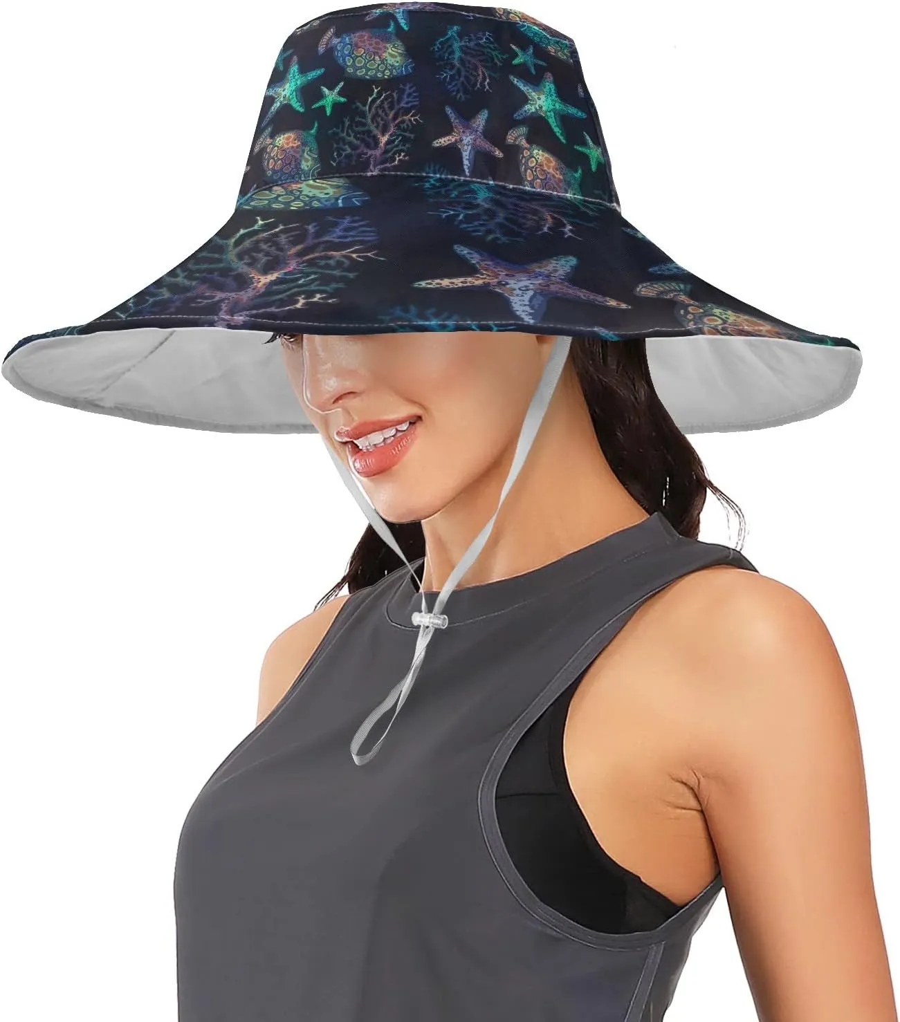 Wide Brim Hats Surfing Sun Hat Packable Visors for Women Floppy Beach Hat for UV Protection