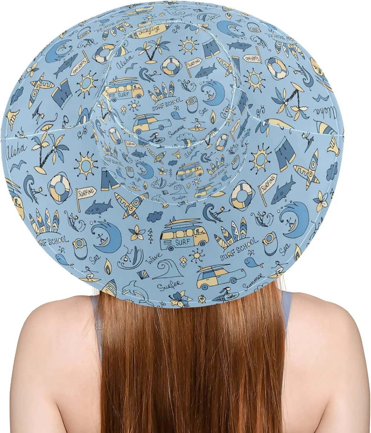 Wide Brim Hats Surfing Sun Hat Packable Visors for Women Floppy Beach Hat for UV Protection