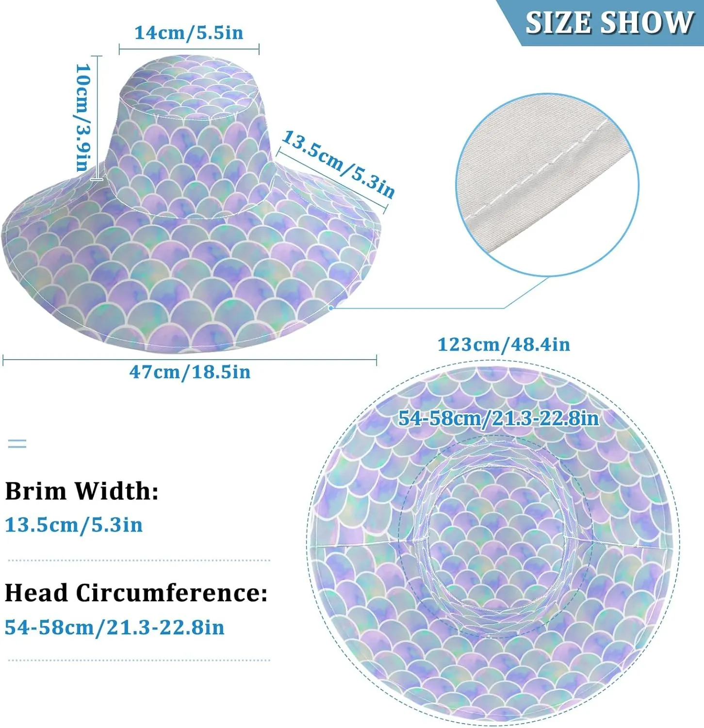 Wide Brim Hats Surfing Sun Hat Packable Visors for Women Floppy Beach Hat for UV Protection