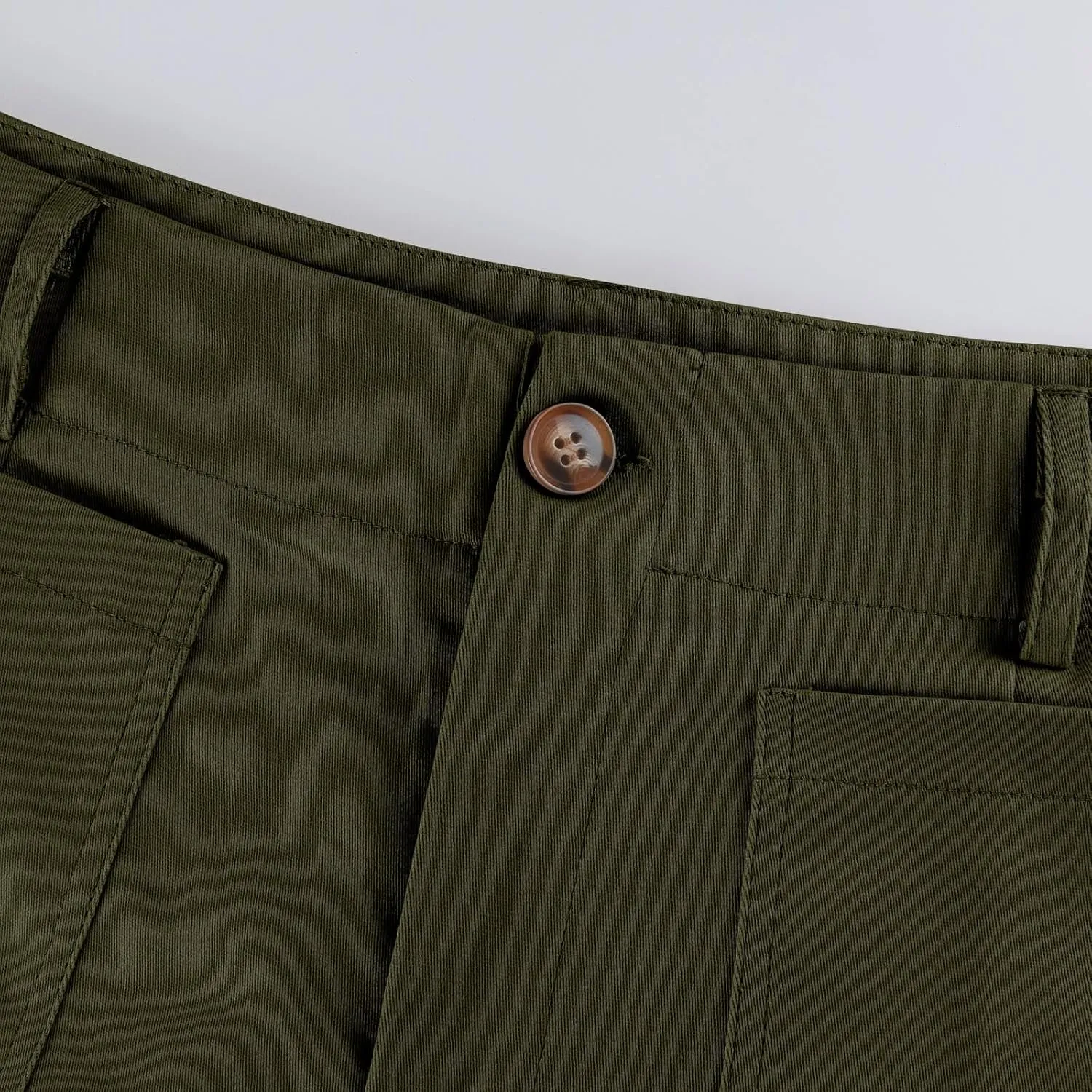 Wide Leg Work Pants Women Stretch Twill Back Elastic Waist Work Pants Business Casual Loose Fit Chino Pants Trousers