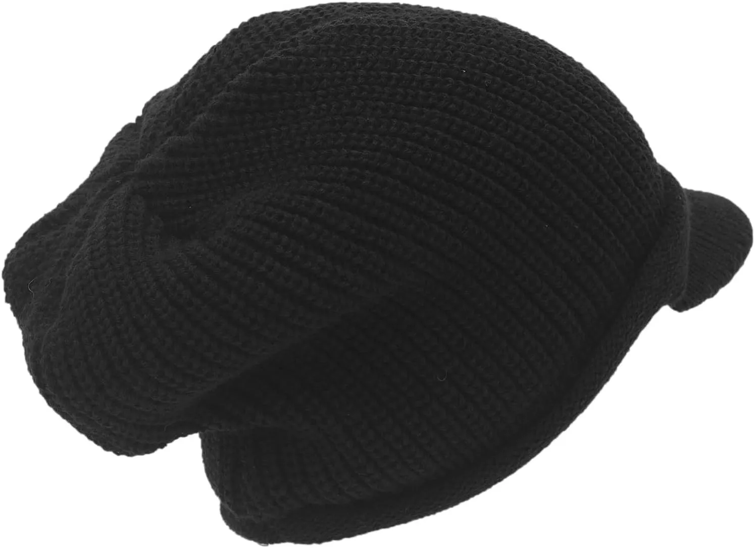 Winter Beanie with Visor - Stylish Knit Hat with Bill - Thick Brimmed Beanies with Fleece Lining Men and Women