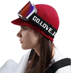 Winter Beanies Hat for Men Women Teens Cold Weather Windproof Warm Knit Beanie Hats Caps for Skiing Winter Work Ski Trip