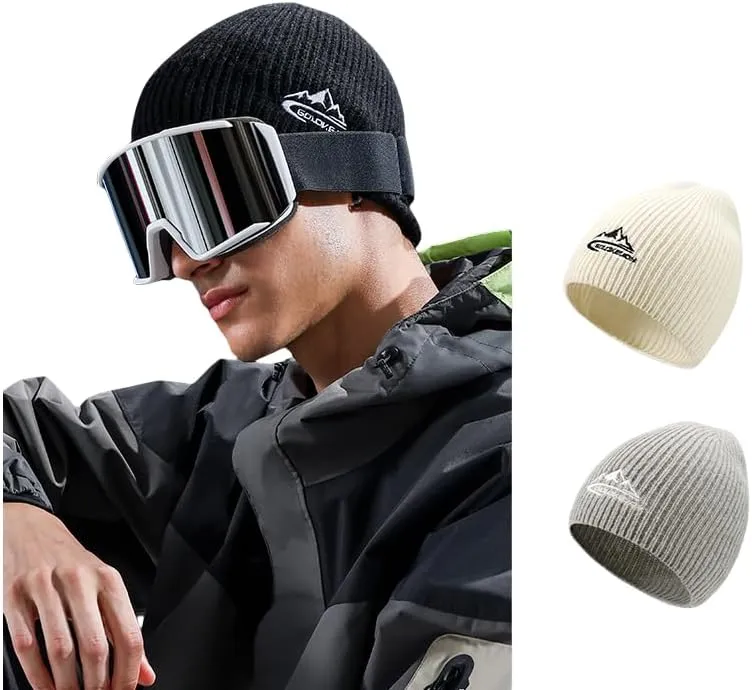 Winter Beanies Hat for Men Women Teens Cold Weather Windproof Warm Knit Beanie Hats Caps for Skiing Winter Work Ski Trip