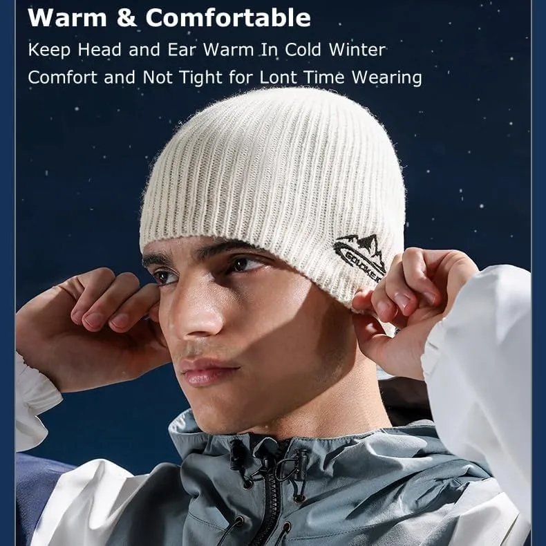 Winter Beanies Hat for Men Women Teens Cold Weather Windproof Warm Knit Beanie Hats Caps for Skiing Winter Work Ski Trip