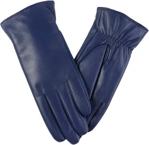 Winter Leather Gloves for Women, Cashmere Lined Touchscreen Gloves for Texting, Premium Soft Sheepskin Warm Glove