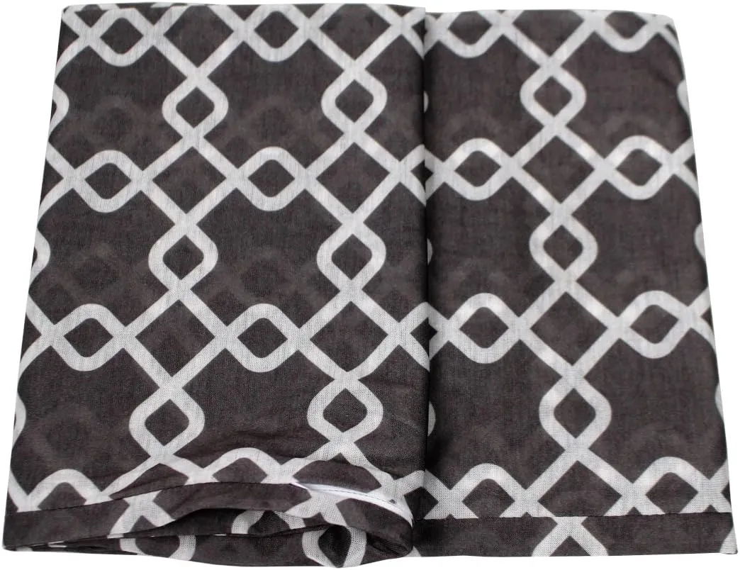 Women Chain Link Pattern Infinity Scarf Wrap Scarf with White Zipper Pocket, Infinity Scarves