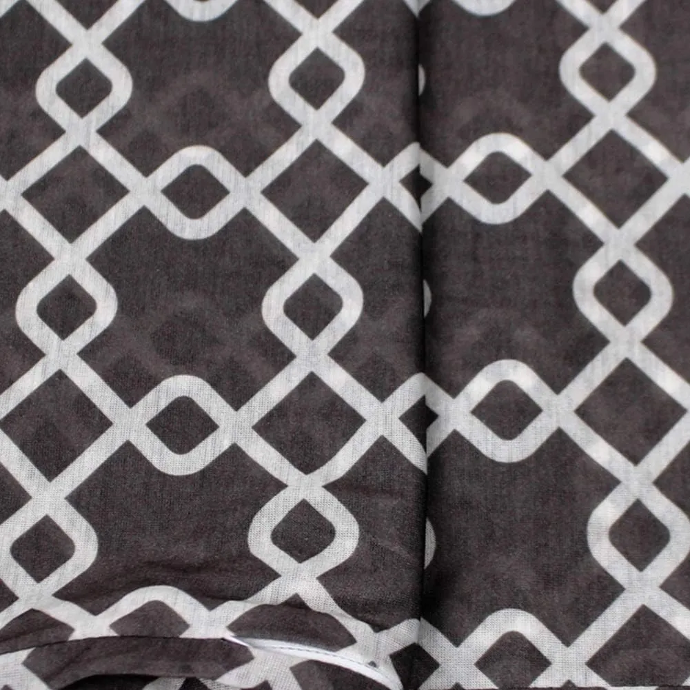 Women Chain Link Pattern Infinity Scarf Wrap Scarf with White Zipper Pocket, Infinity Scarves