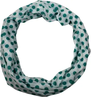 Women Infinity Scarf Polka Dot Zipper Pocket Scarf, Infinity Scarves (Light Teal),One Size