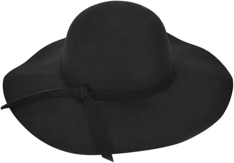 Women Ladies Floppy Wide Brim Wool Bowler Beach Hat Sun Cap Summer Beach Sun Protection Women Fashion Straw Hat