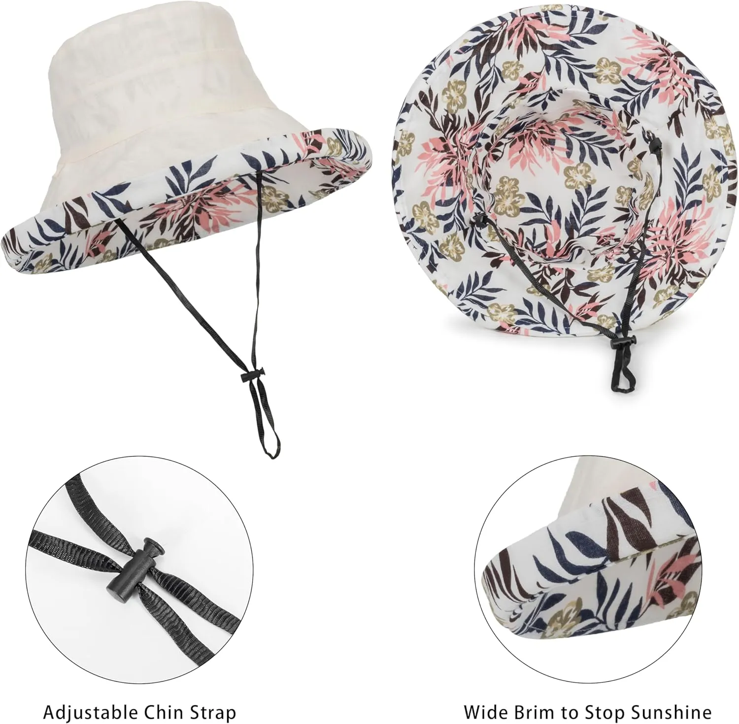 Women Summer Wide-Brim UV-Protection Sun-Hat Outdoor Breathable Finshing-Hat for Travel