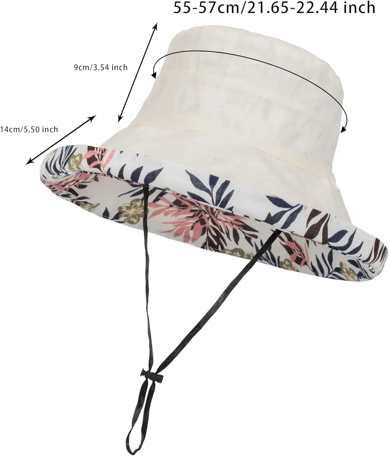 Women Summer Wide-Brim UV-Protection Sun-Hat Outdoor Breathable Finshing-Hat for Travel