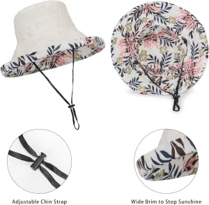 Women Summer Wide-Brim UV-Protection Sun-Hat Outdoor Breathable Finshing-Hat for Travel