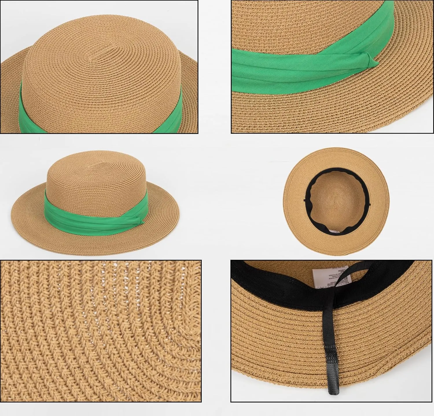 Womens Beach-Sun-Straw-Hat - Travel Wide Brim Fedora Straw Beach Hat Panama Summer Hat