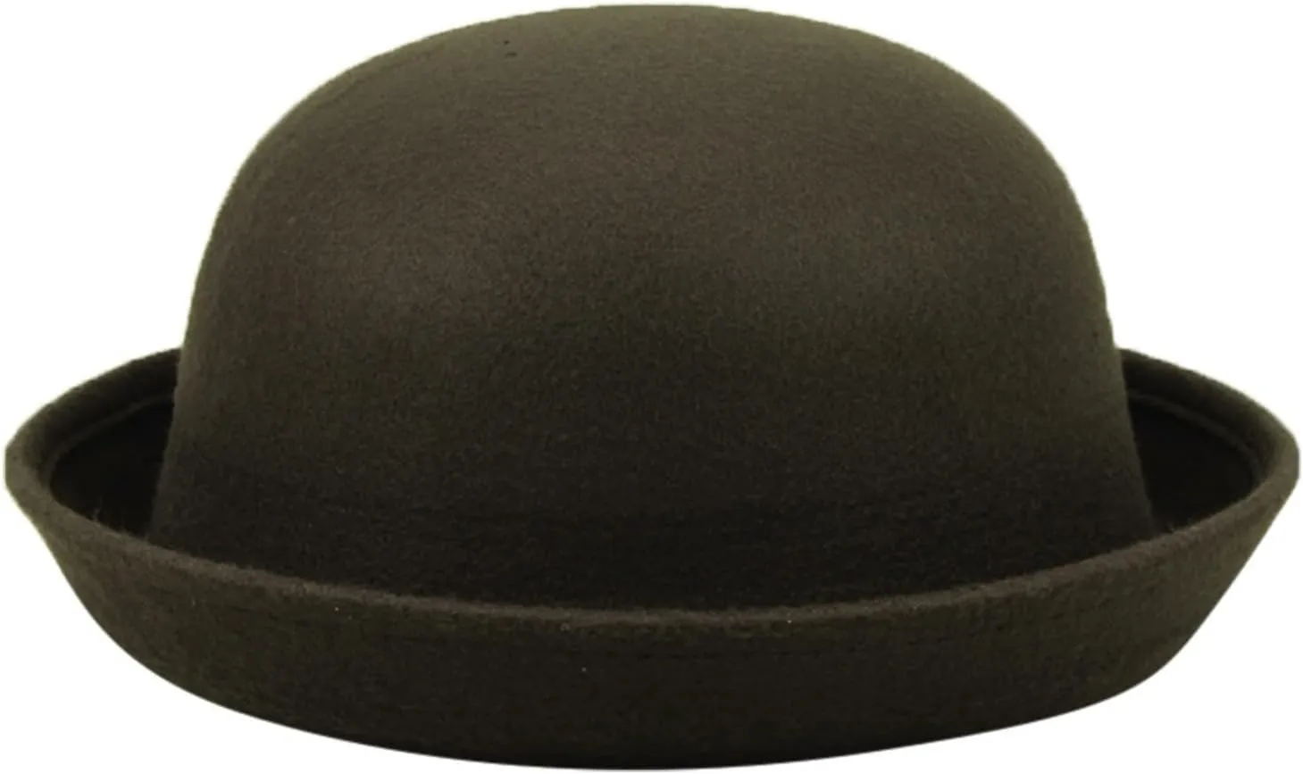 Womens Pure Cloche Hats Roll-up Brim Fedora Porkpie Hats Bowtie Bowler Hat for Men and Women