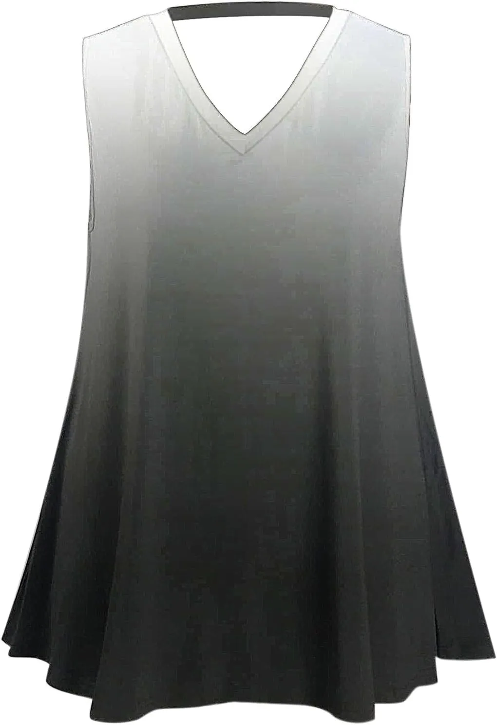 Womens Tank Tops Oversized Ombre Summer Sleeveless Fashion Crew Neck T-Shirt Casual Loose Plus Size Y2K Blouses