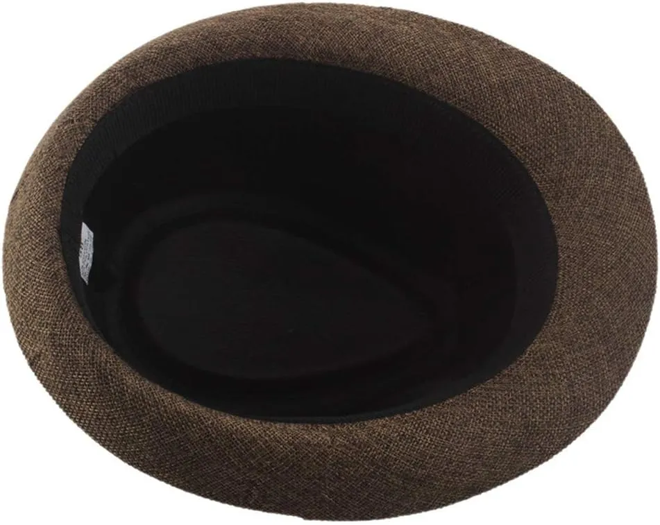 Wool Fedora Hat for Men Women Short Brim Felt Winter Hat Dress Fedora with Classic Belt