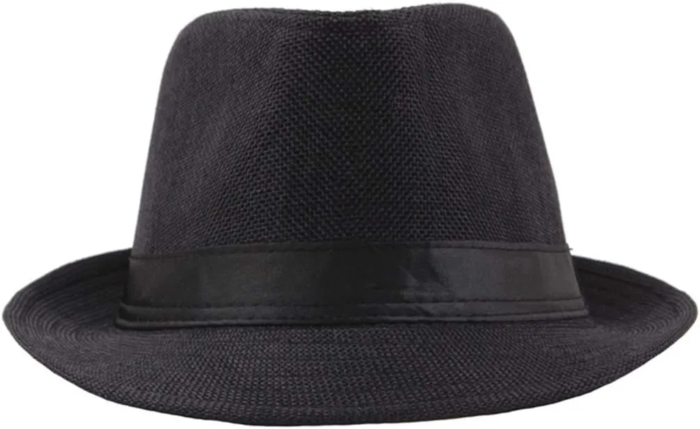 Wool Fedora Hat for Men Women Short Brim Felt Winter Hat Dress Fedora with Classic Belt