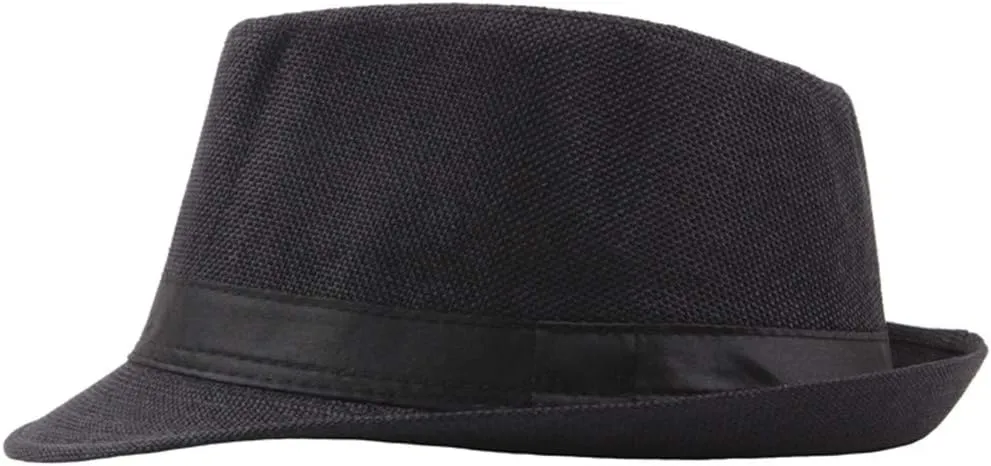 Wool Fedora Hat for Men Women Short Brim Felt Winter Hat Dress Fedora with Classic Belt