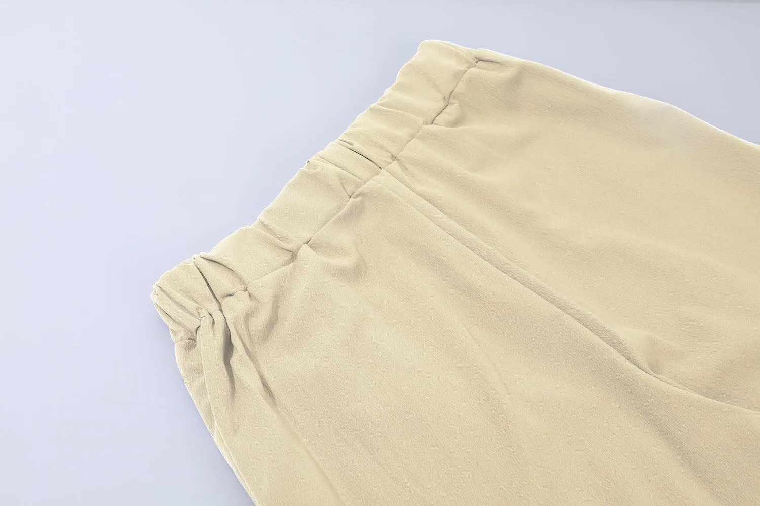 yoeasy Women Wide Leg Linen Elastic Waist Pants Casual Loose Palazzo Beach Trousers