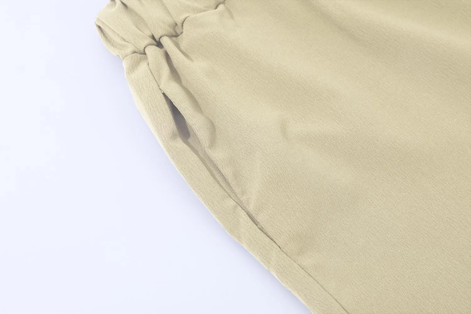 yoeasy Women Wide Leg Linen Elastic Waist Pants Casual Loose Palazzo Beach Trousers