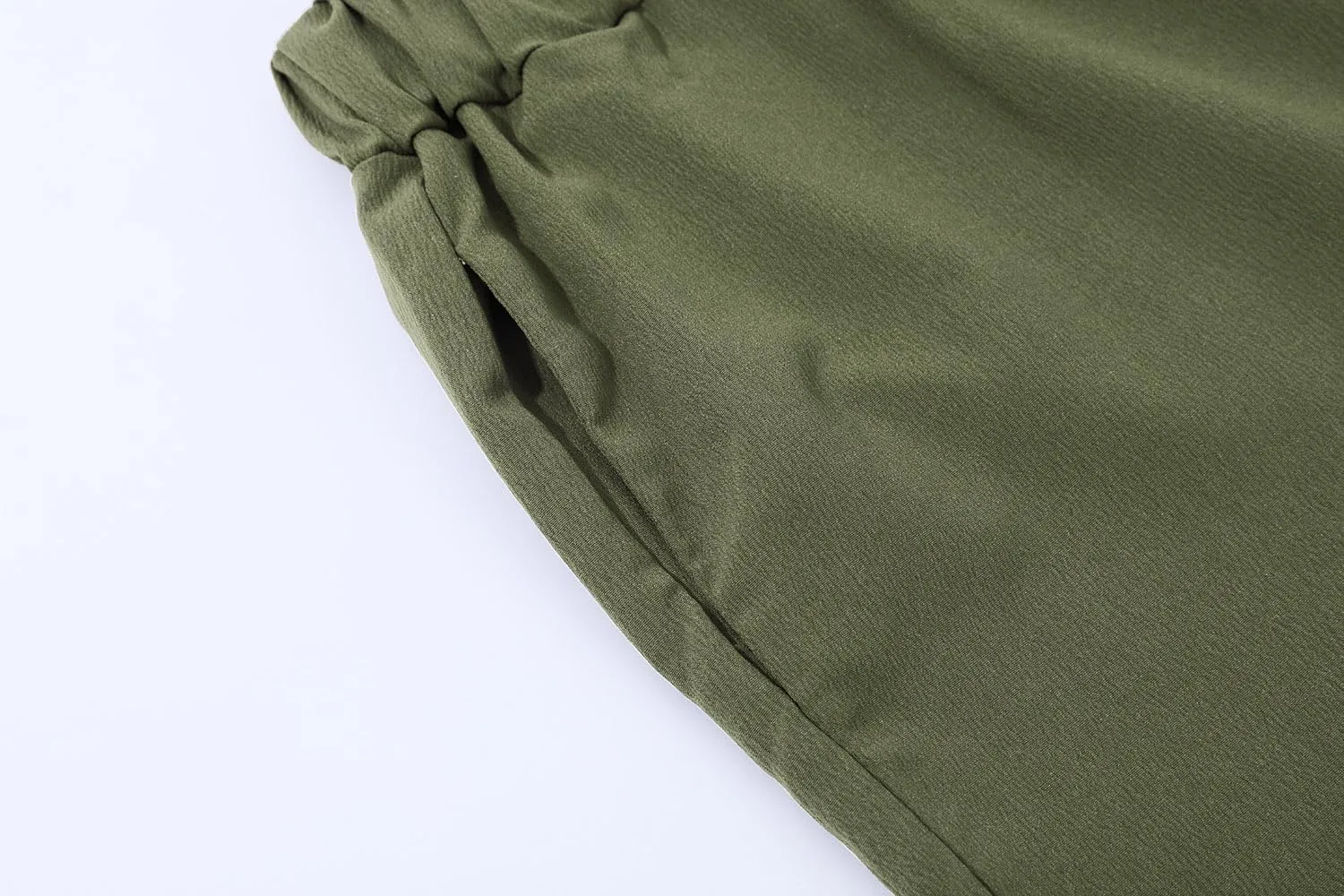 yoeasy Women Wide Leg Linen Elastic Waist Pants Casual Loose Palazzo Beach Trousers